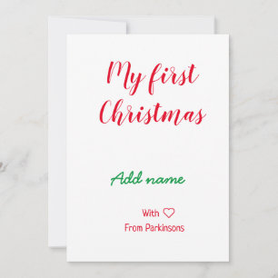 My first Christmas add name family name with love Invitation