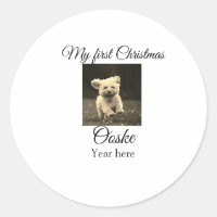 My first Christmas add pet name date year photo