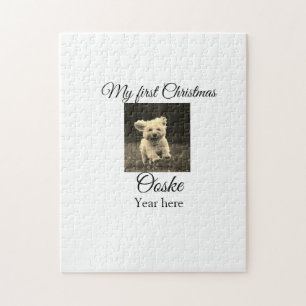 My first Christmas add pet name date year photo  Jigsaw Puzzle