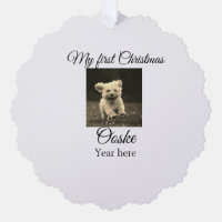My first Christmas add pet name date year photo