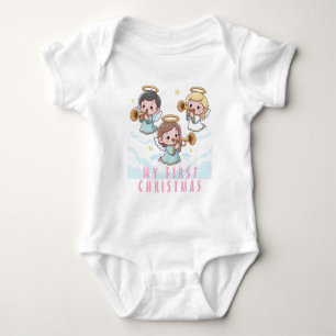 My First Christmas and Cute Angels Baby Bodysuit