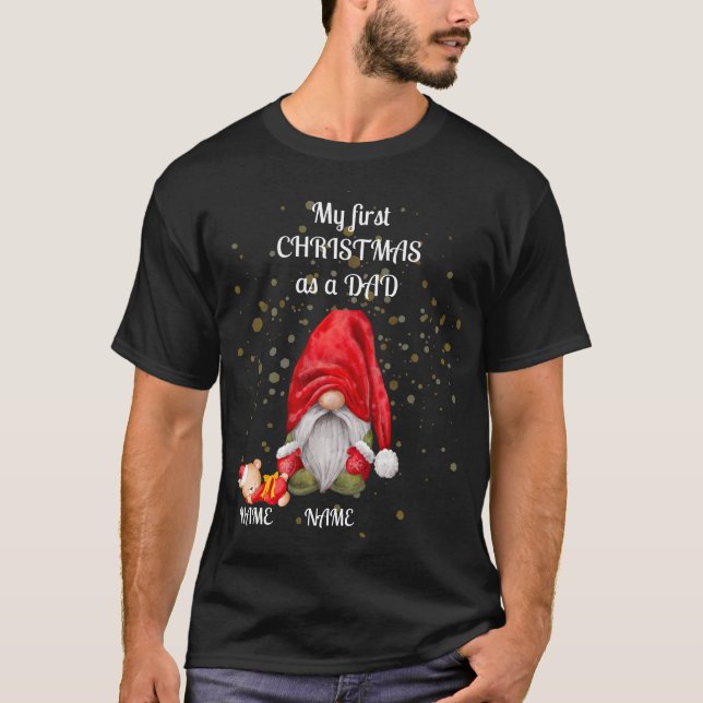 "My first Christmas as a DAD/Grandad" t-shirt. T-Shirt (Front)