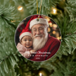 My First Christmas As A Grandpa Family Photo Ceramic Tree Decoration<br><div class="desc">If you're searching for a unique and sentimental gift for your father or dad this Christmas, look no further! This delightful ceramic photo ornament is the perfect present. It features an image of your father's first Christmas with your baby, making it a wonderful keepsake that your family can treasure forever....</div>