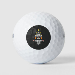 My First Christmas as a Mummy 2025 Xmas Golf Balls
