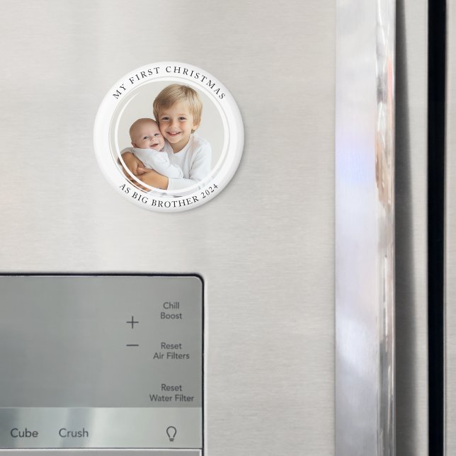 My first Christmas As Big Brother Custom Photo Magnet (In Situ (Fridge))