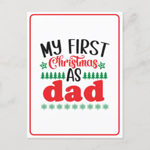 My First Christmas as Dad Postcard