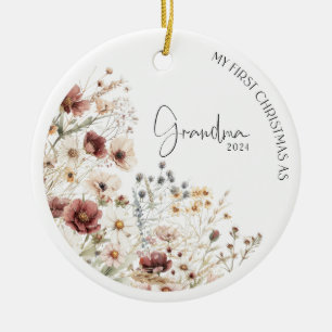 My First Christmas As Grandma Holiday Ornament