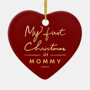 My First Christmas as Mummy Baby Photo Ceramic Tree Decoration