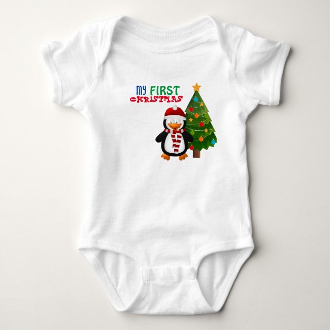 My first Christmas Baby Bodysuit  (Front)