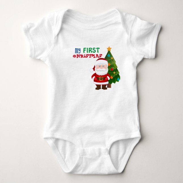 My first Christmas Baby Bodysuit  (Front)
