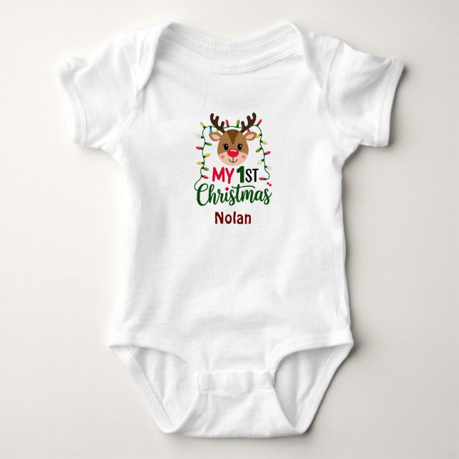My first christmas baby bodysuit  (Front)