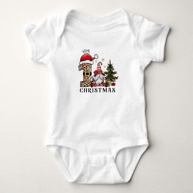 My First Christmas Baby Bodysuit (Front)