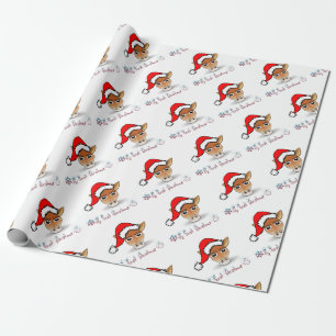 My First Christmas Baby Giraffe Wrapping Paper
