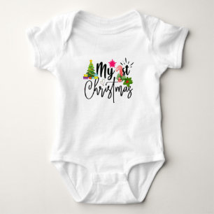 my first christmas baby outfit bodysuit