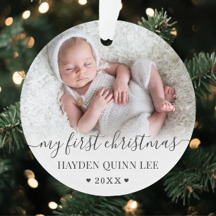My First Christmas Baby Photo Ornament