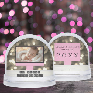 My First Christmas Baby Photo Snow Globe