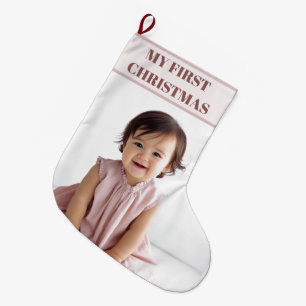 My First Christmas Baby Photo Stocking