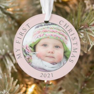 My First Christmas Baby Photo with Year Ornament