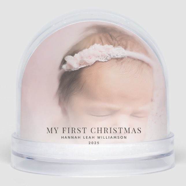 My First Christmas Baby Photos Custom Snowglobe (Front)