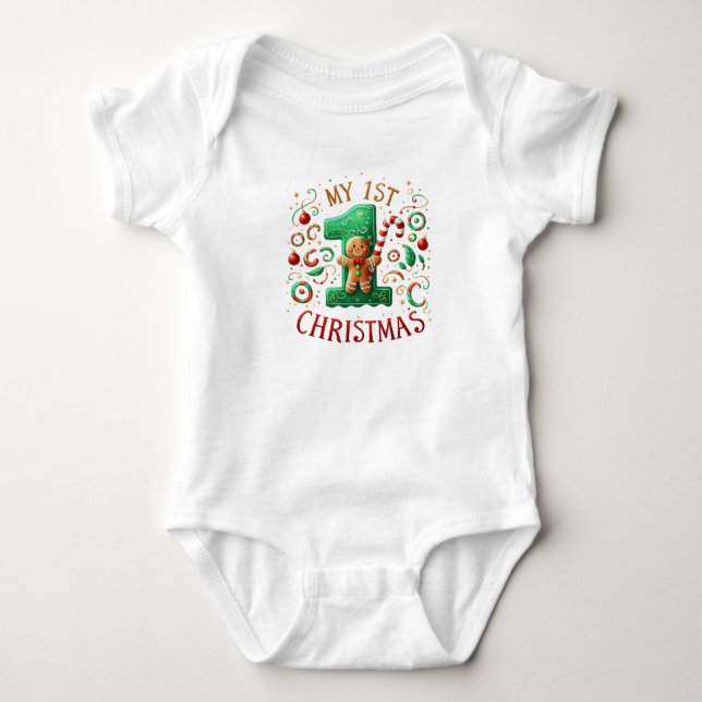 My First Christmas Bodysuit (Front)