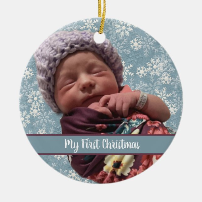 My First Christmas Ceramic Ornament (Front)