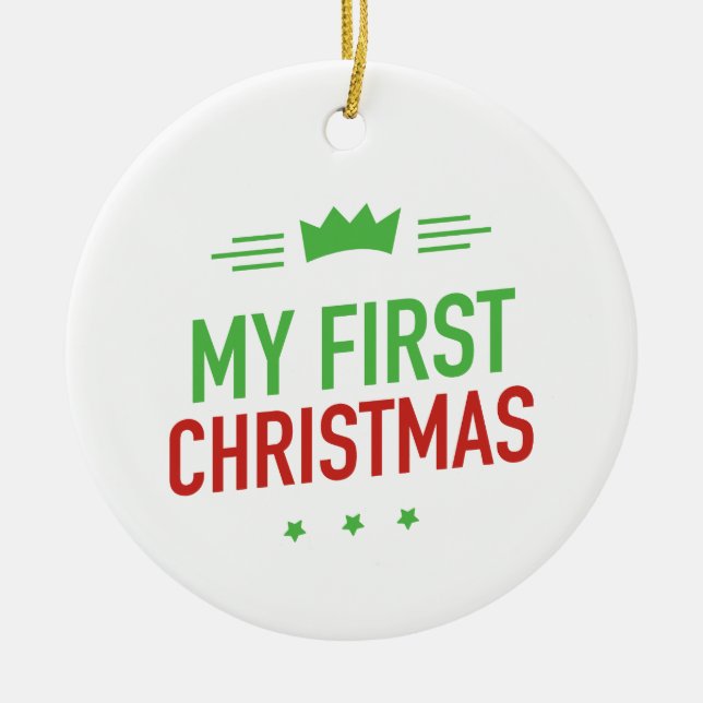 My First Christmas Ceramic Ornament (Front)