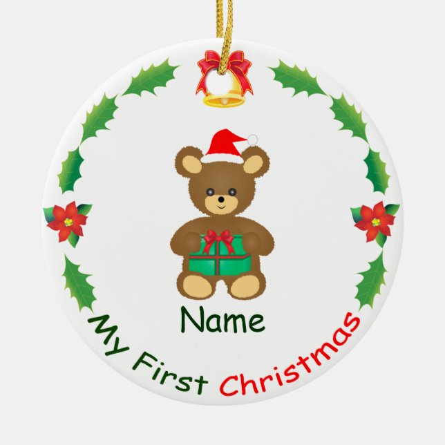 My First Christmas Ceramic Tree Decoration (Front)