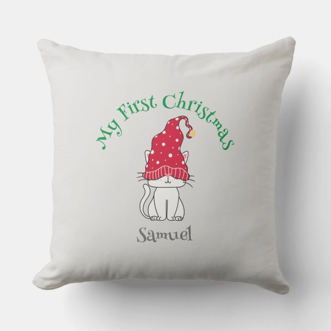 My First Christmas Cushion - customizable (Front)