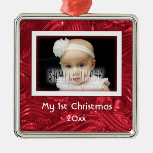 My First Christmas Custom Photo Frame Ornament