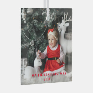 My First Christmas - Cute Baby Photo Ornament