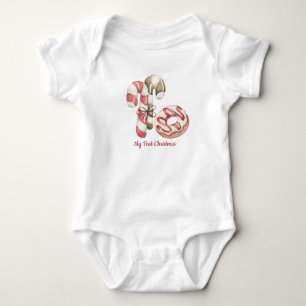 My First Christmas Doughnut Baby Bodysuit