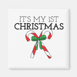 My First Christmas First Holiday With a Baby Magnet