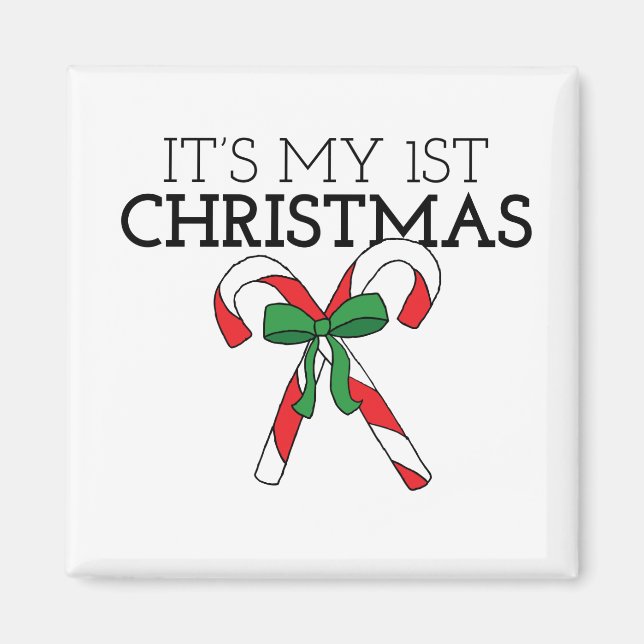 My First Christmas  First Holiday With a Baby Magnet (Front)
