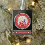 My First Christmas Forever Home Modern Pet Photo Silver Plated Banner Ornament<br><div class="desc">This simple and classic design is composed of serif typography and add a custom photo. "My First Christmas in my forever home" encircles the custom photo.</div>