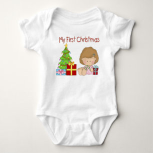 My First Christmas Girl Infant Creeper
