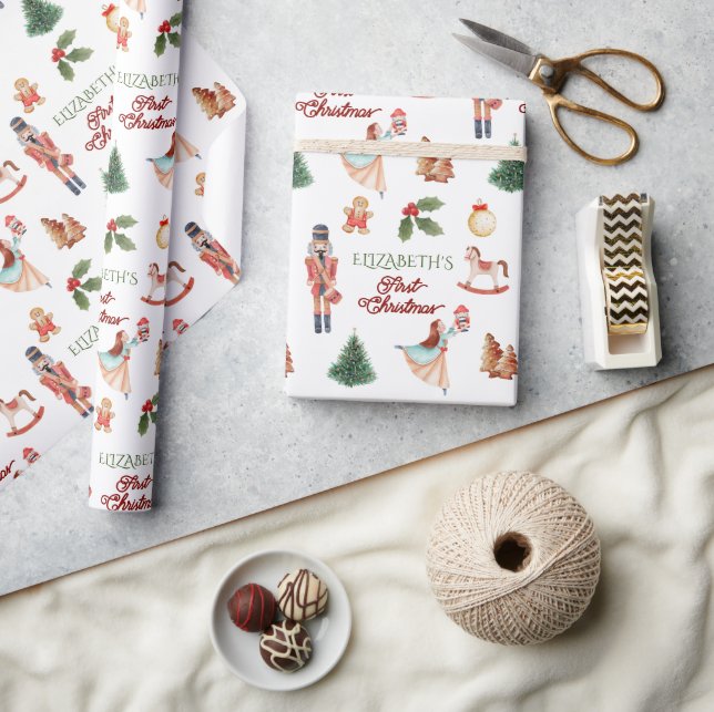 My first christmas Holiday cute Wrapping Paper (Crafts)