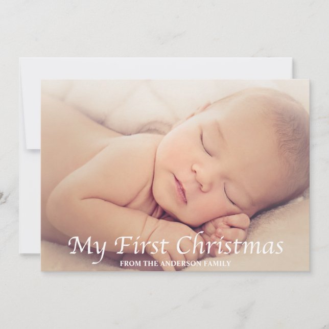My First Christmas Holiday Photo Card (Front)