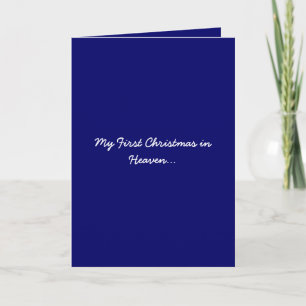 My First Christmas in Heaven Blue Holiday Card