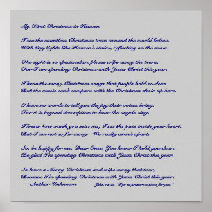 My First Christmas in Heaven Poster