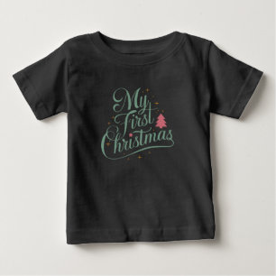 My First Christmas Matching Family Xmas Newborn Baby T-Shirt