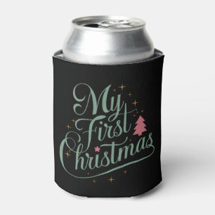 My First Christmas Matching Family Xmas Newborn Can Cooler