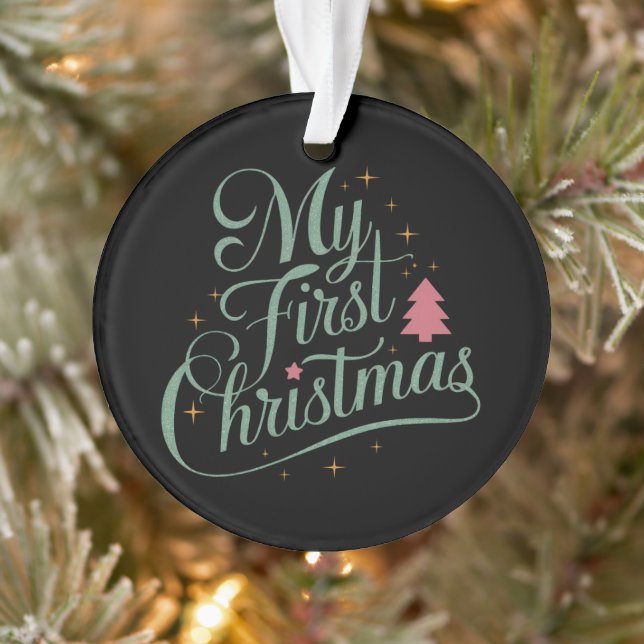 My First Christmas Matching Family Xmas Newborn Ornament (Tree)