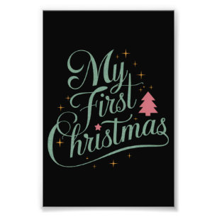 My First Christmas Matching Family Xmas Newborn Photo Print