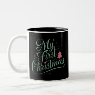 My First Christmas Matching Family Xmas Newborn Two-Tone Coffee Mug