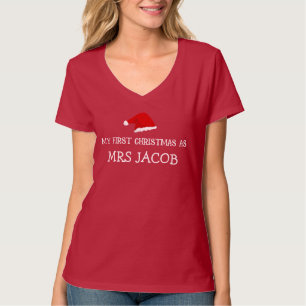 My First Christmas Mrs Newlywed Personalised T-Shirt