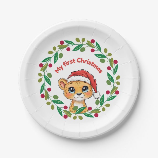My first Christmas Ornament Paper Plate (Front)