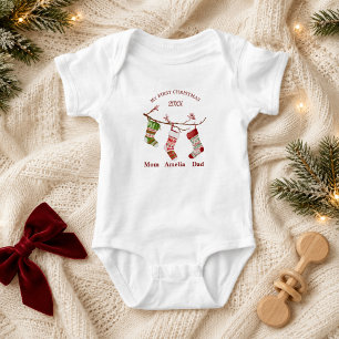 My First Christmas Personalised Baby Bodysuit