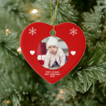 My First Christmas Personalised Elegant Baby Photo