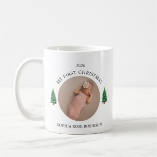 My First Christmas Personalised Name & Year Photo Coffee Mug