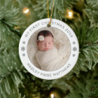 My First Christmas Pewter White Baby Girl Photo